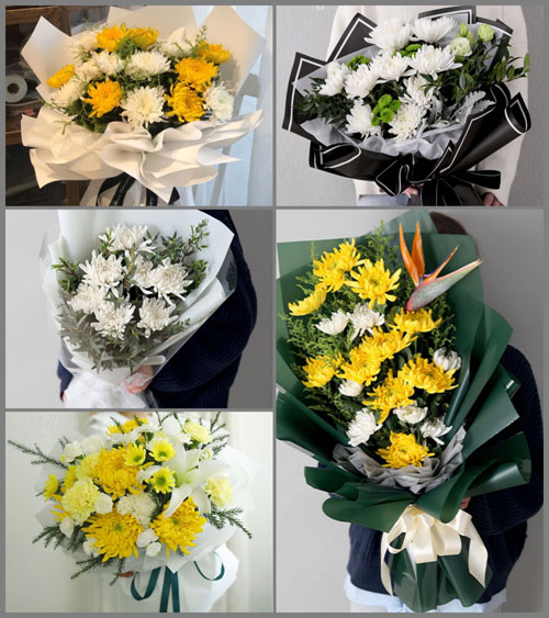 山东莱芜莱城区苗山镇唐上坡村白事花束代送